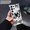 Pink Dreamy Butterfly Phone Case for Samsung A20s A21s A23 A24 25 26 31 32 32 33 34 35 50 51 52 53 54 73 Transparent Soft Covers
