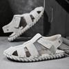 Fashion Men's Big Size 46 Sandals Summer Shoes Open-Toed Slippers Soft Roman Comfortable Footwear Outdoor Beach Walking Footwear