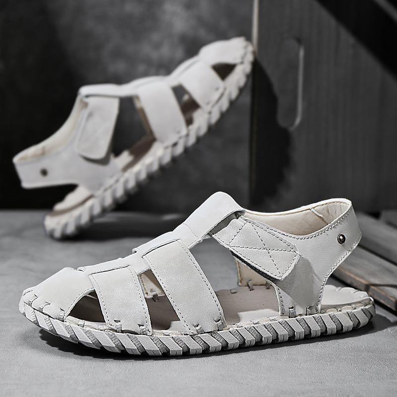 Fashion Men's Big Size 46 Sandals Summer Shoes Open-Toed Slippers Soft Roman Comfortable Footwear Outdoor Beach Walking Footwear