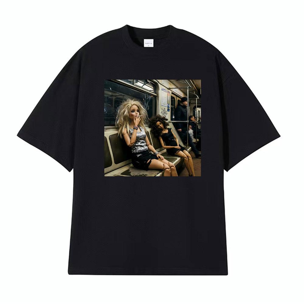 Doll Party Meme Graphic Meme T Shirts Unisex Women Short Sleeve Casual Gothic High Street Tshirt Fashion Retro 100 Cotton T Shirt