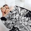 Three Headed Crystal Cat Throw Blanket Thermals For Travel Kid'S Christmas Gifts Luxury Thicken Blankets