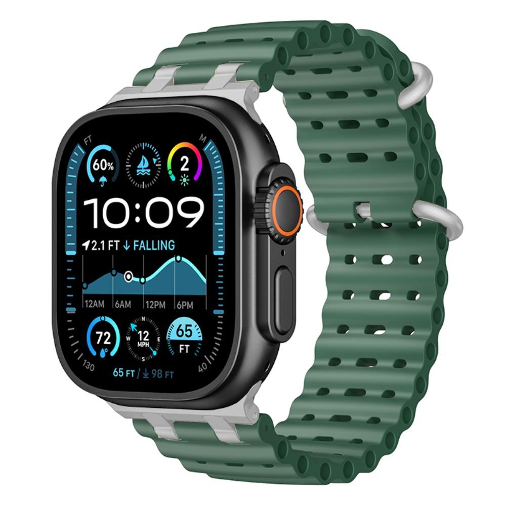 Ocean Silicone Sports Band for Apple Watch Ultra2 49mm Series 10 46mm Soft Loop Strap for Series 9 8 7 6 5 4 SE 45mm 44mm Correa