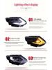 High-End LED Headlights with Bi-LED Projector & Flowing Turn Signal for 17-19 X-Trail 