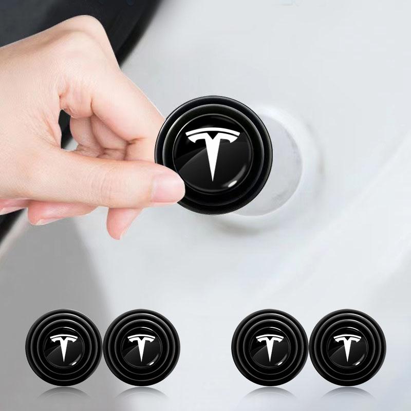 Car Door Anti-Collision Silicone Pads Shock Absorber Gasket For Tesla Model 3 Model X S 2016-2020 Decals TM3 TMX TMS Decal