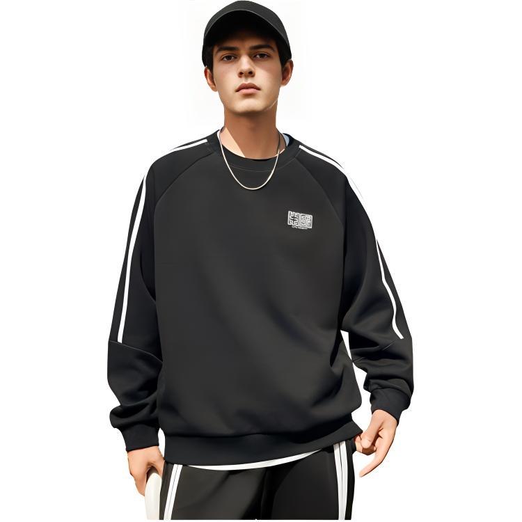 Anta Lifestyle Series Loose Sports Casual Comfortable Hoodie Unisex Hoodies Black 972438705-3