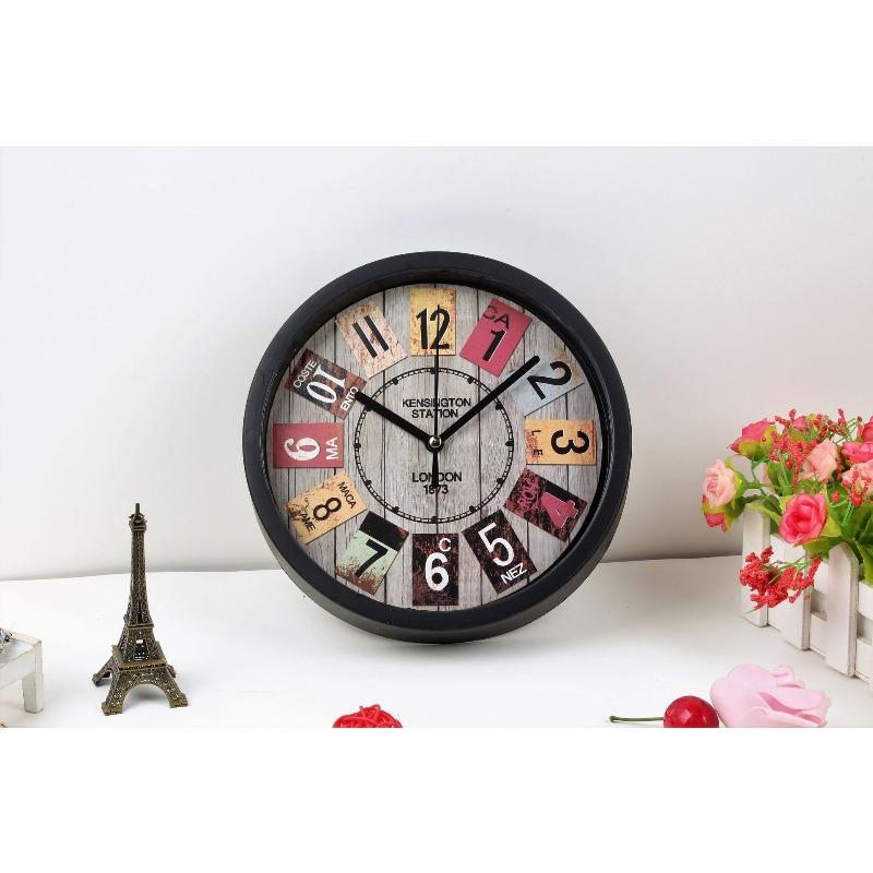 Resurrection Silent Wall Clock Quartz Wall Clock Living Room Simple European Antique Wall Watch Rural Industrial Style Ancient Rome