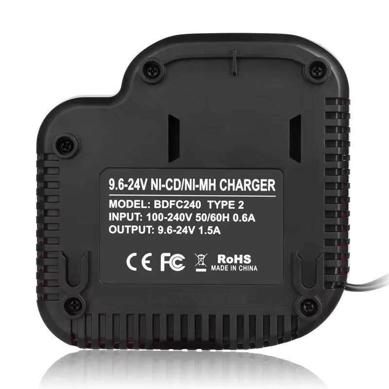 Replacement Battery Charger For Black & Decker Ni-CD Ni-MH Battery Multi-Volt 9.6V/12V/14.4V/18V Fast Battery Charger