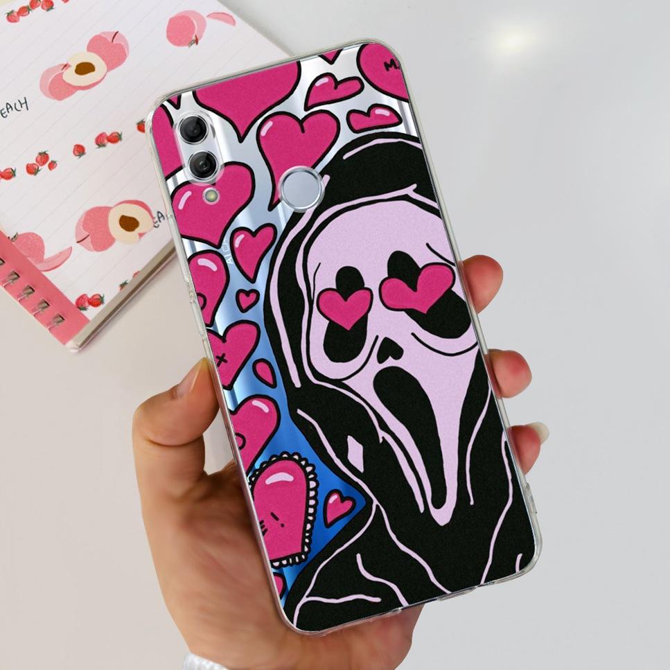 For Honor 10 Lite HRY-LX1 Case Luxury Flower Love Soft TPU Silicone Clear Cover For Huawei Honor 10Lite 6.21" Phone Case Fundas