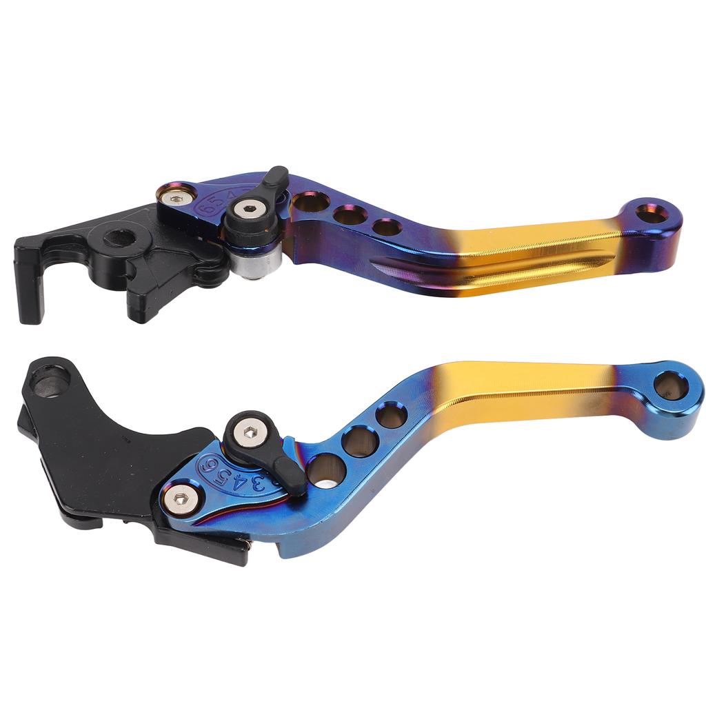 Motorcycle Brake Clutch Levers Blue Yellow Colorful CNC Aluminum Alloy Replacement for MSX125 Below 150cc