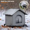 Stray Cat Dog House Waterproof Elevated Kitty Pet House Pad Outdoor Winter Warm Pet Cave Washable Weatherproof Cat Shelter