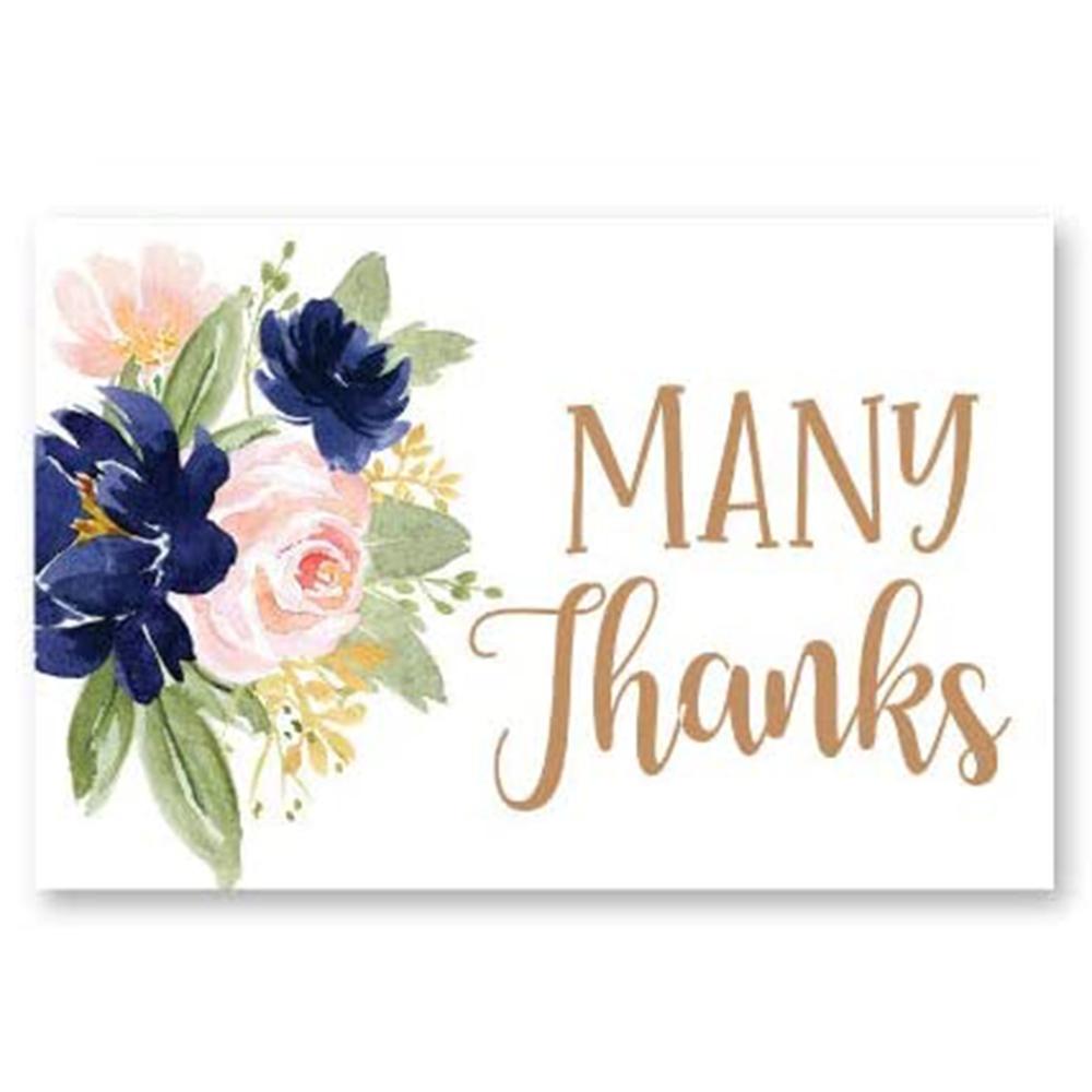 30 Stück Blattblumen Dankeskarten mit Umschlagaufklebern Einladungen Innen leer Grußkarten Postkarten Geschenkkarten 9X5,4cm