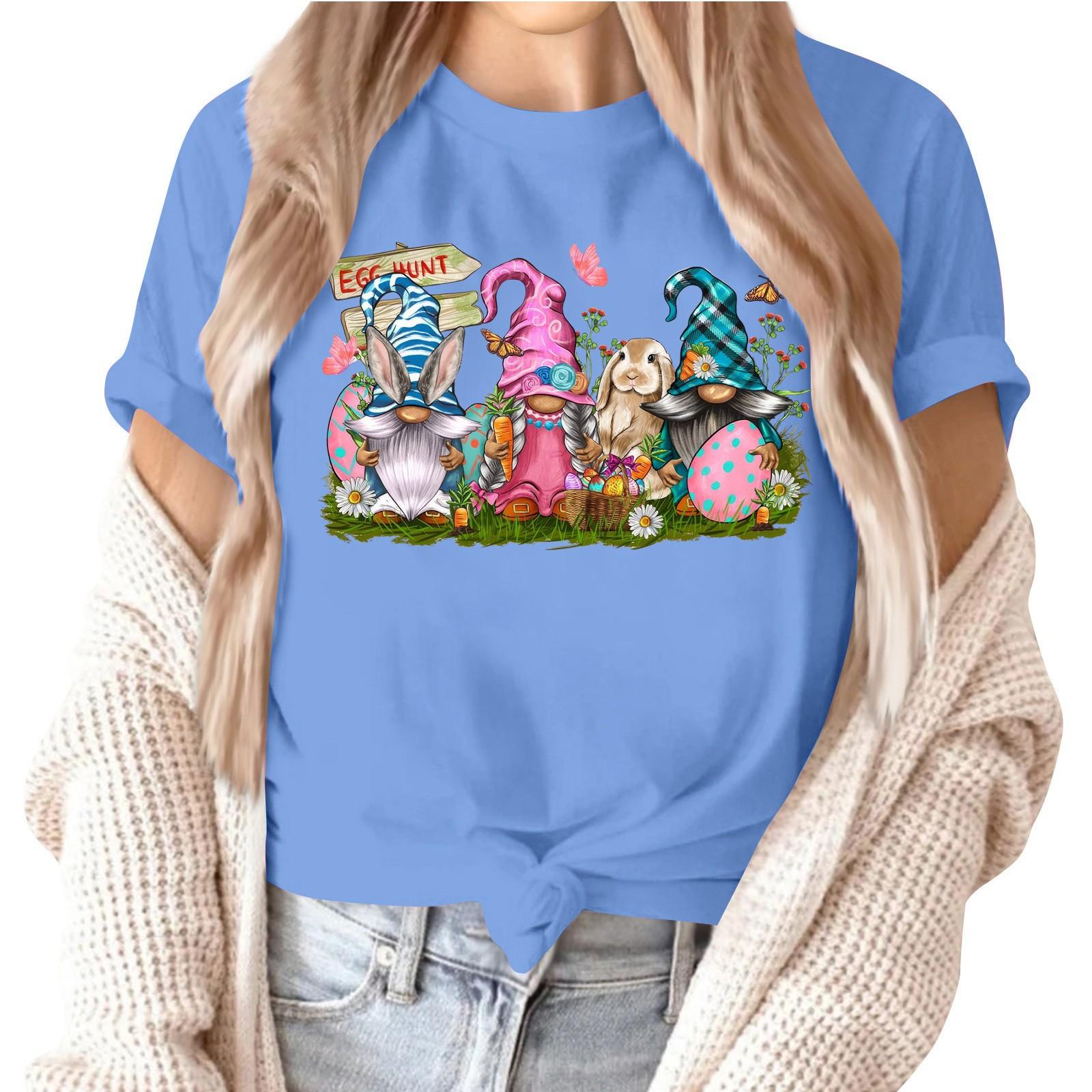 

Жіночий топ з короткими рукавами та принтом на горловині XXL світло-рожевий колір