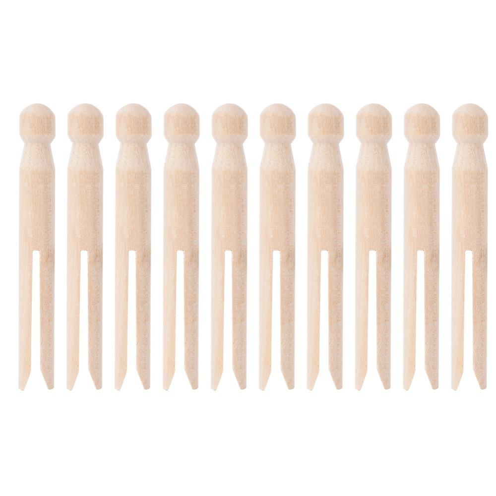 10pcs Wood Embroidery Spools Thread Storage Cross Stitch Spools Winding Rods For Embroidery