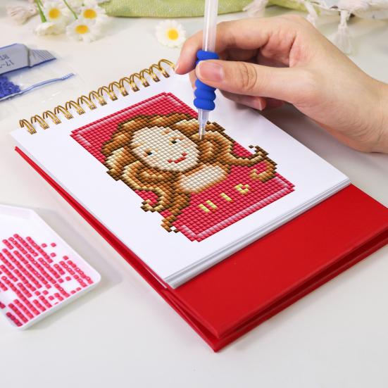 2026 Rhinestone Painting Desk Calendar DIY Handmade Butterfly Constellation Rhinestone Art Drawing Standing Flip Calendar Decoration