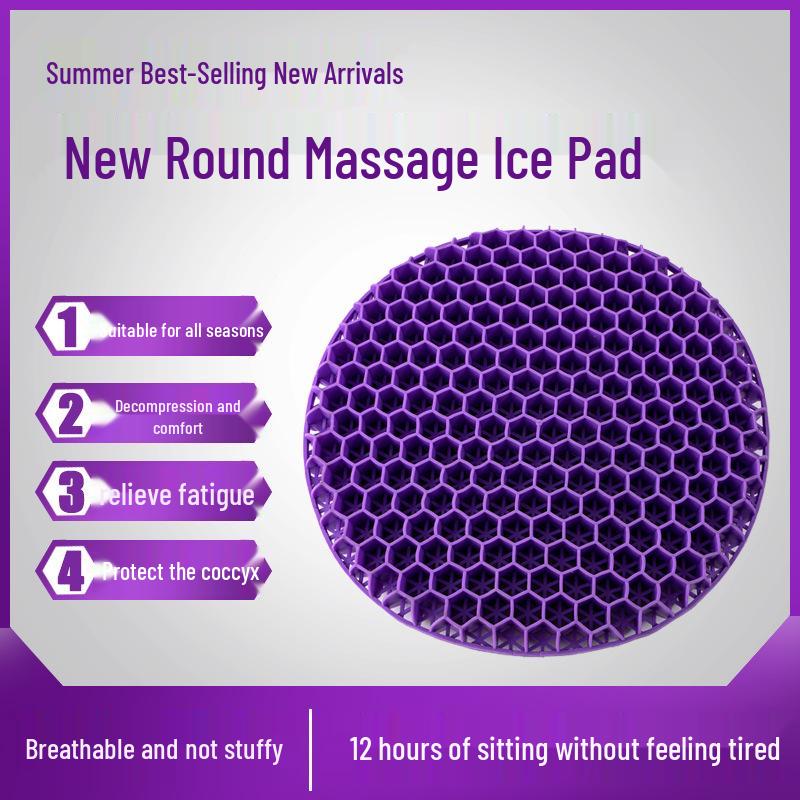 3D Style Honeycomb Gel Seat Cushion for Car, Sofa, and Student Chairs - Round Design