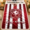 Flanelinis pledas FC Twente Individualus pavadinimo tekstas Personalizuotas minkštas šiltas pledas Namų dekoras Dovana