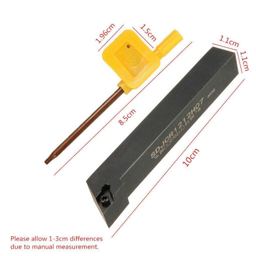 CNC Metal Lathe Turning Tool SDJCR1212H07 with Carbide Blade Wrench