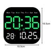 LED Wall Clock With Remote Control Display Temperature Room Desktop Clock