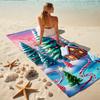 1Pc Christmas Winter Wonderland Beach Towel, Quick Dry, Multi-Use for Beach Pool Gym Yoga Home Travel, Christmas, Halloween, Xmas Gift S321