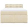Maison Exclusive - Sommier à lattes de lit avec matelas Crème 140x200 cm Tissu