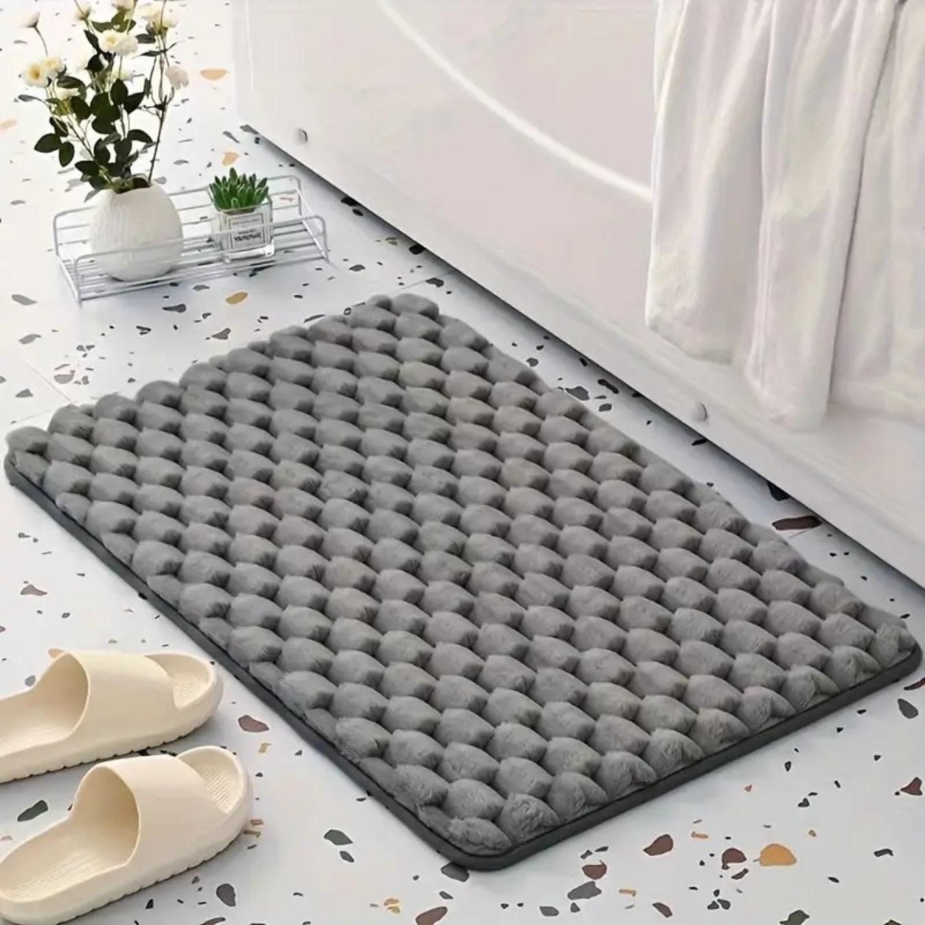 

Коврик для ванной комнаты, нескользящие ковры для умывальника, боковой коврик для ванной, коврик для двери в душевую кабину, пена с эффектом памяти, 3D-подкладка 60cm*100cm серый