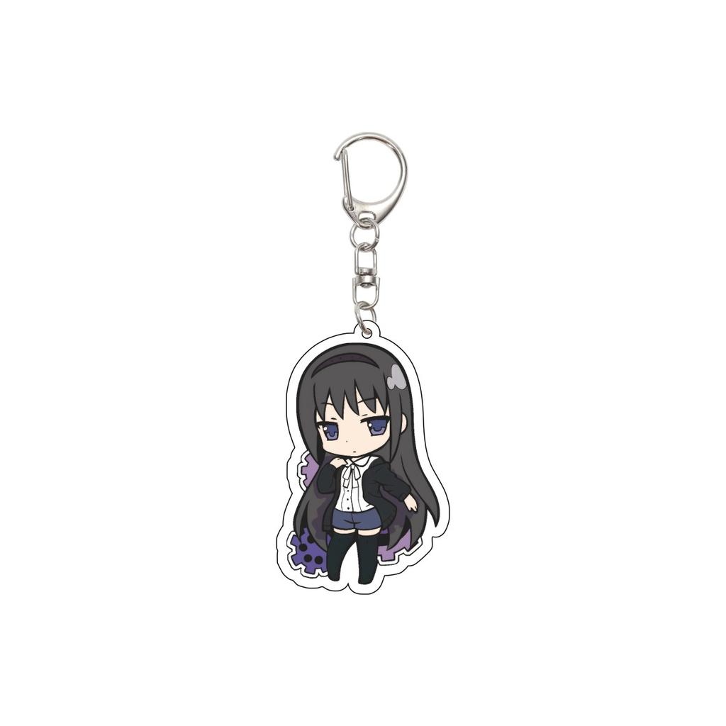 55MM Anime Puella Magi Madok Keychain Kaname Madoka/Akemi Homura/Miki Sayaka Key Chain Acrylic Model Plate Christmas Gifts