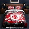 Middlesbrough FC Design Bed Bedding Set 1 Duvet Cover + 2 Pillowcases Soft Breathable Household Bed Linens