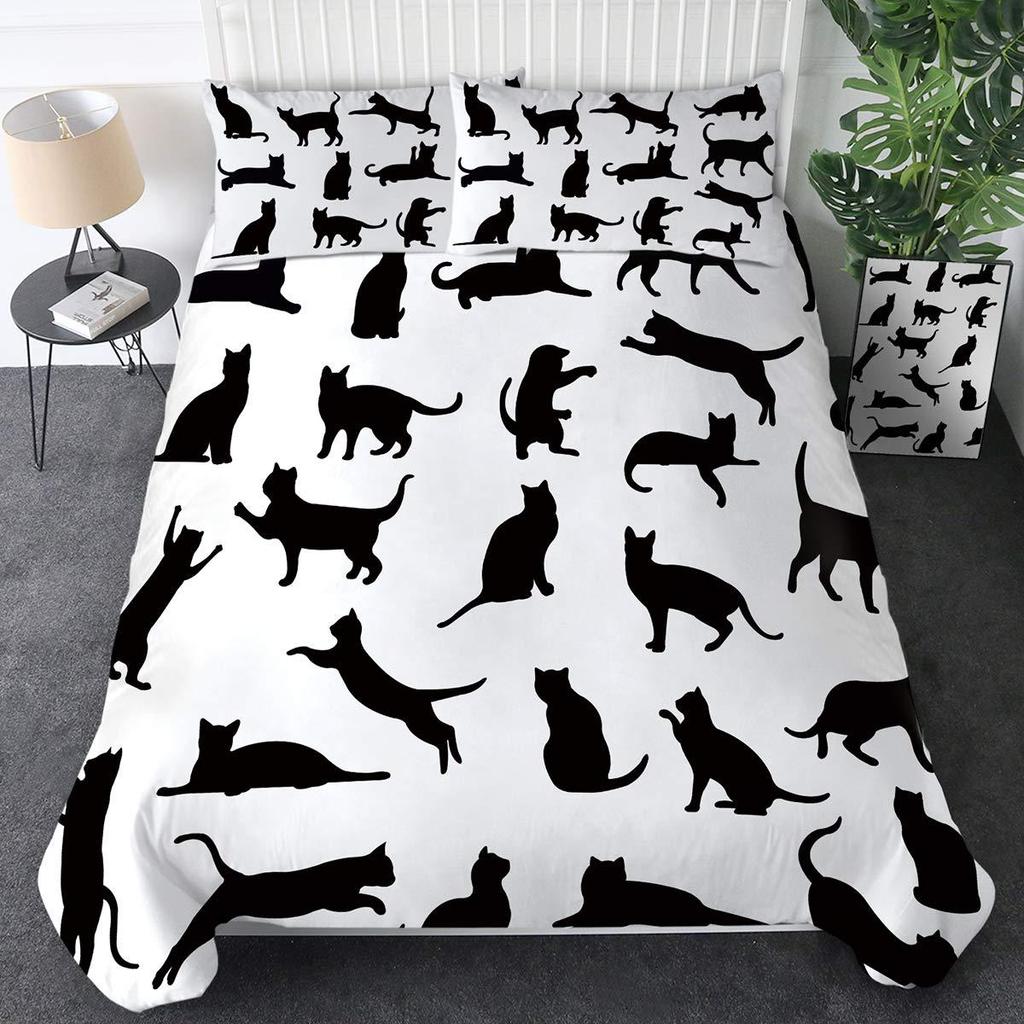 Cute Cartoon Animal Bedding Three-Piece Quilt Cover