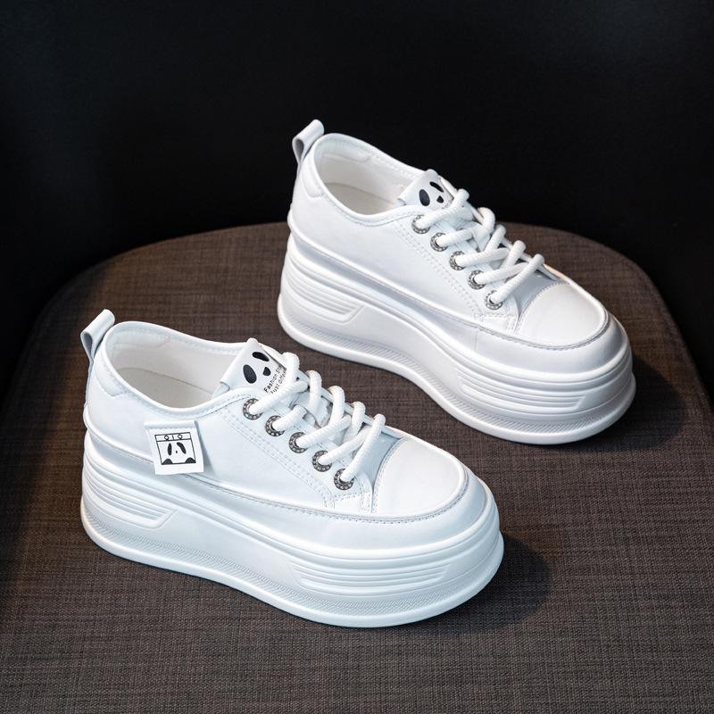 

Leather little white shoes women s new platform muffin shoes single shoes versatile small sports and leisure shoes 34 белый