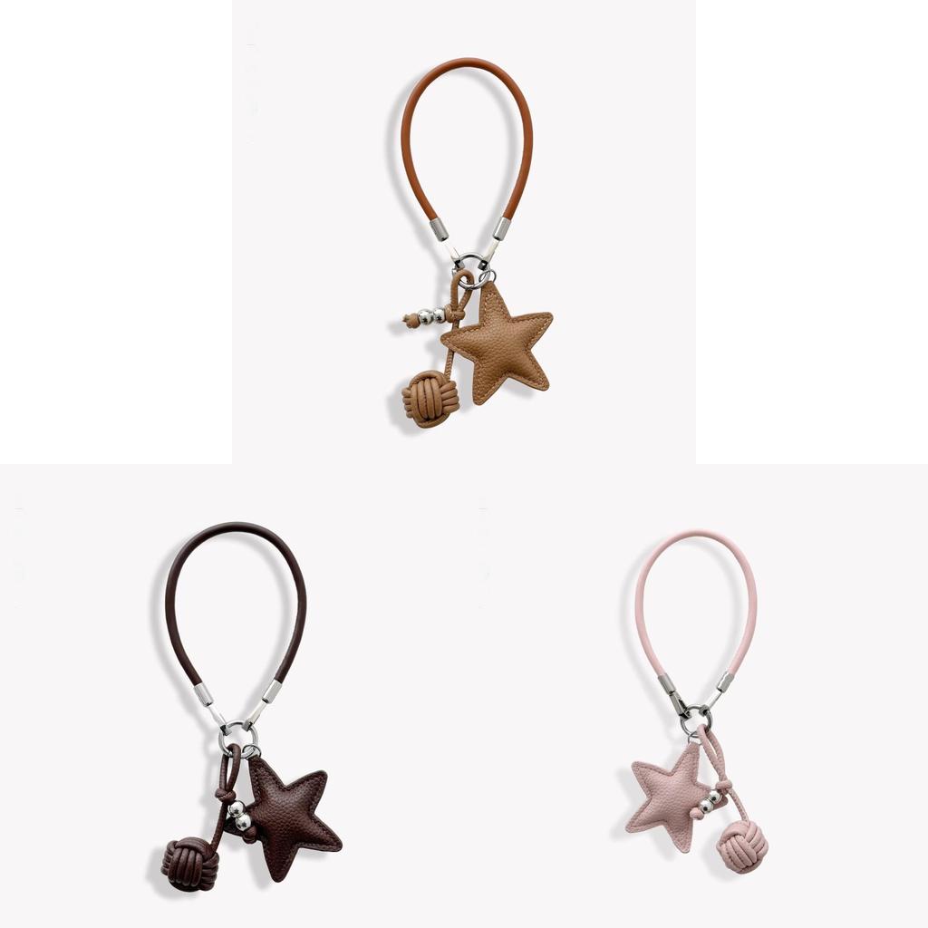 Pvc Leather Phone Lanyard With Star Pendant For Women And Men