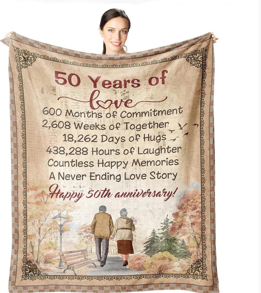Wisegem Diamond Wedding Throw Blanket Th Anniversary Gift for Couples Parents X Inch Perfect Wedding Blanket for Years Marriage