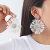 Pinkdudu Exaggerated Flower Zinc Alloy Earrings Fashion Simple Vacation Drop Earrings Women Jewelry PD2257