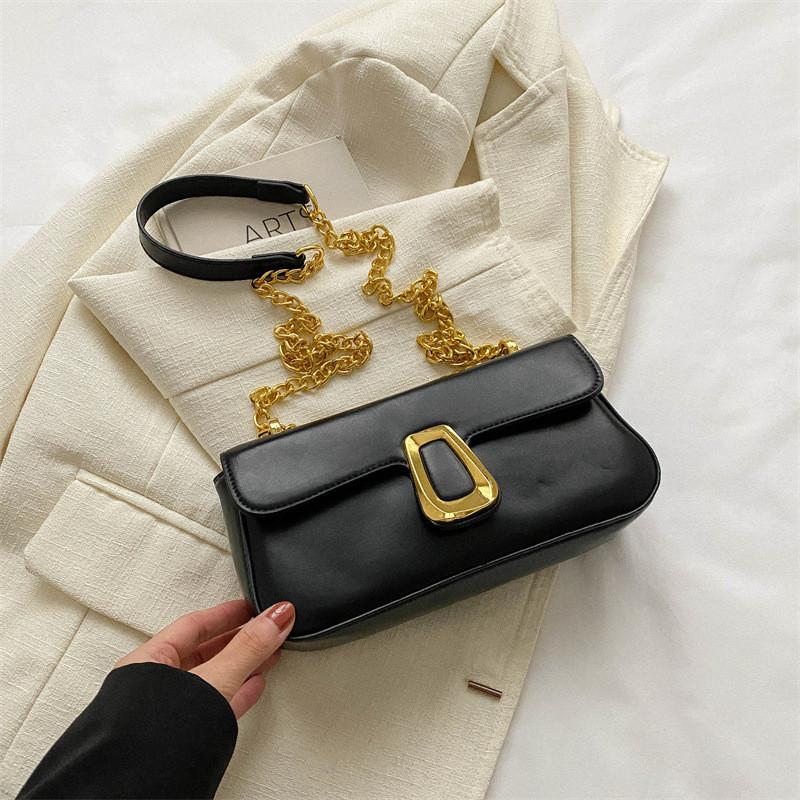 Модная Сумка На Плечо Для Женщин Модная Цепочка Маленькая Квадратная Сумка Через Плечо чёрный