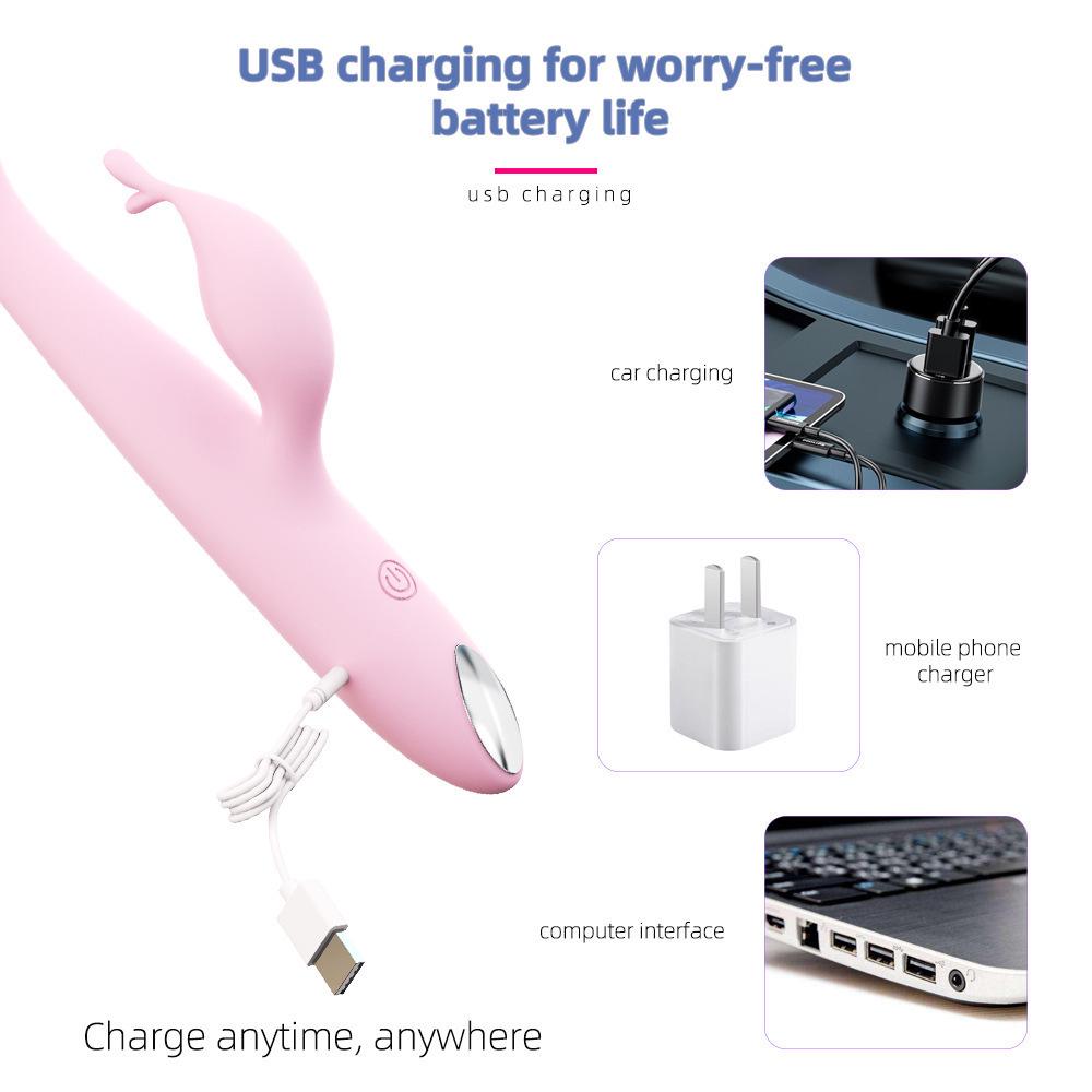 Sherry Dual-Head Rabbit Vibrator: G-Spot & Clitoral Stimulator for Women