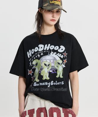 HOODHOOD Alien Piece Short Sleeve T-Shirt Black