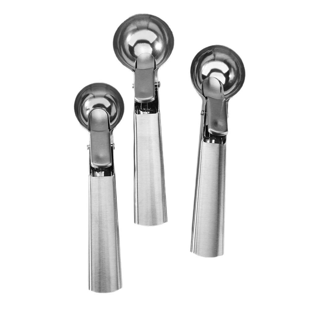Stainless Steel Ice Cream & Fruit Scoop Ball Spoon