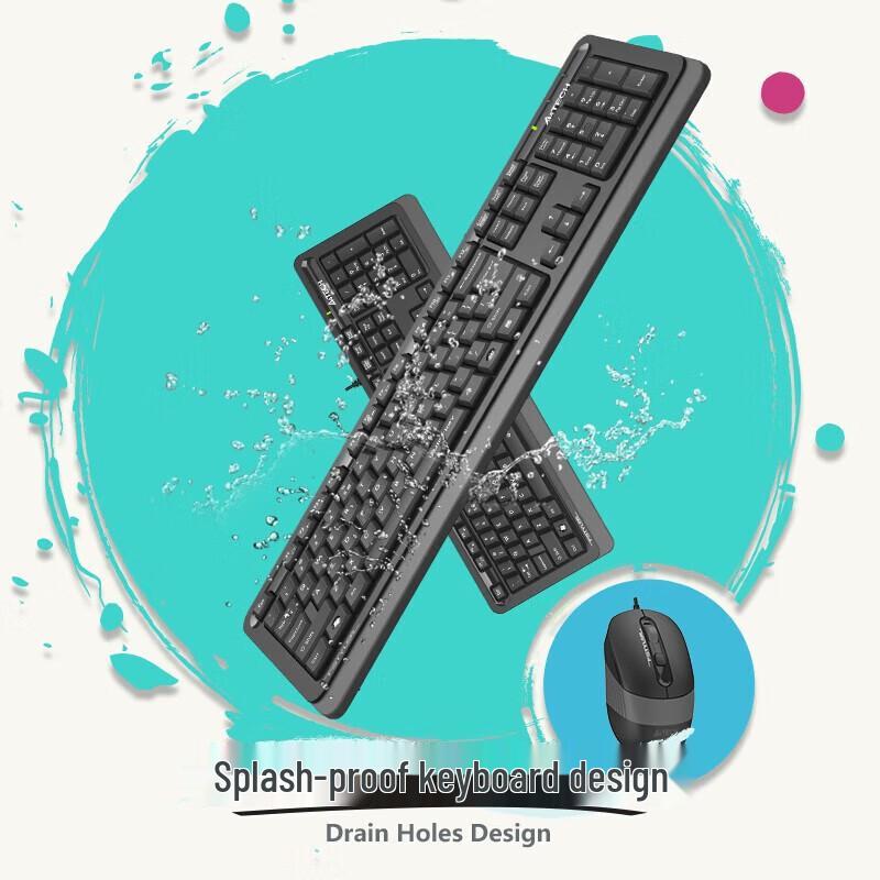 A4TECH Feishidai FS1010 Wired Silent Keyboard & Mouse Set