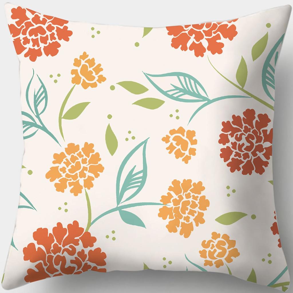 Lunch Break Sleeping Pillow, Bedroom Bedside Pillow Cushion, Geometric Pattern Floral Pillow Case, Desk Car Pillow