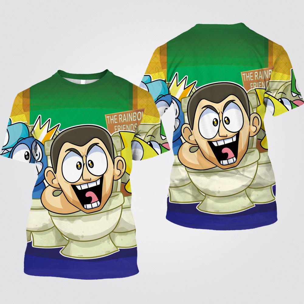 Summer Fashion Women/Men's Casual Game Skibidi Toilet Printed Cosplay Short Sleeve T-shirts