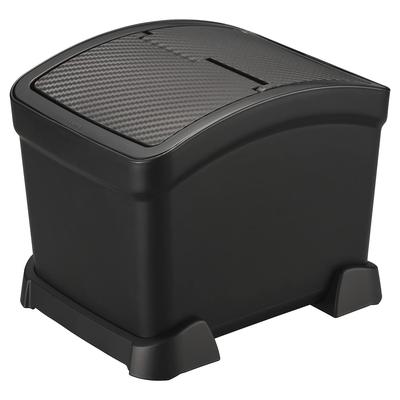 Car Trash Can with Lid Carbon Fiber Made In DZ572 (CARMATE) [Includes Anti-Tip Support] Black, Japan,