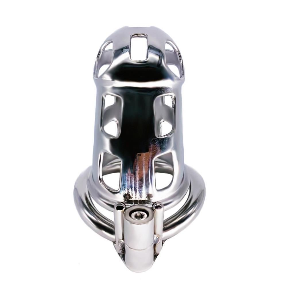 CB Chastity Lock for Men Stainless Steel Penis Cage Adult Sex Toy Cock Cage Cockring BDSM   Game Slave Fetish Cockring