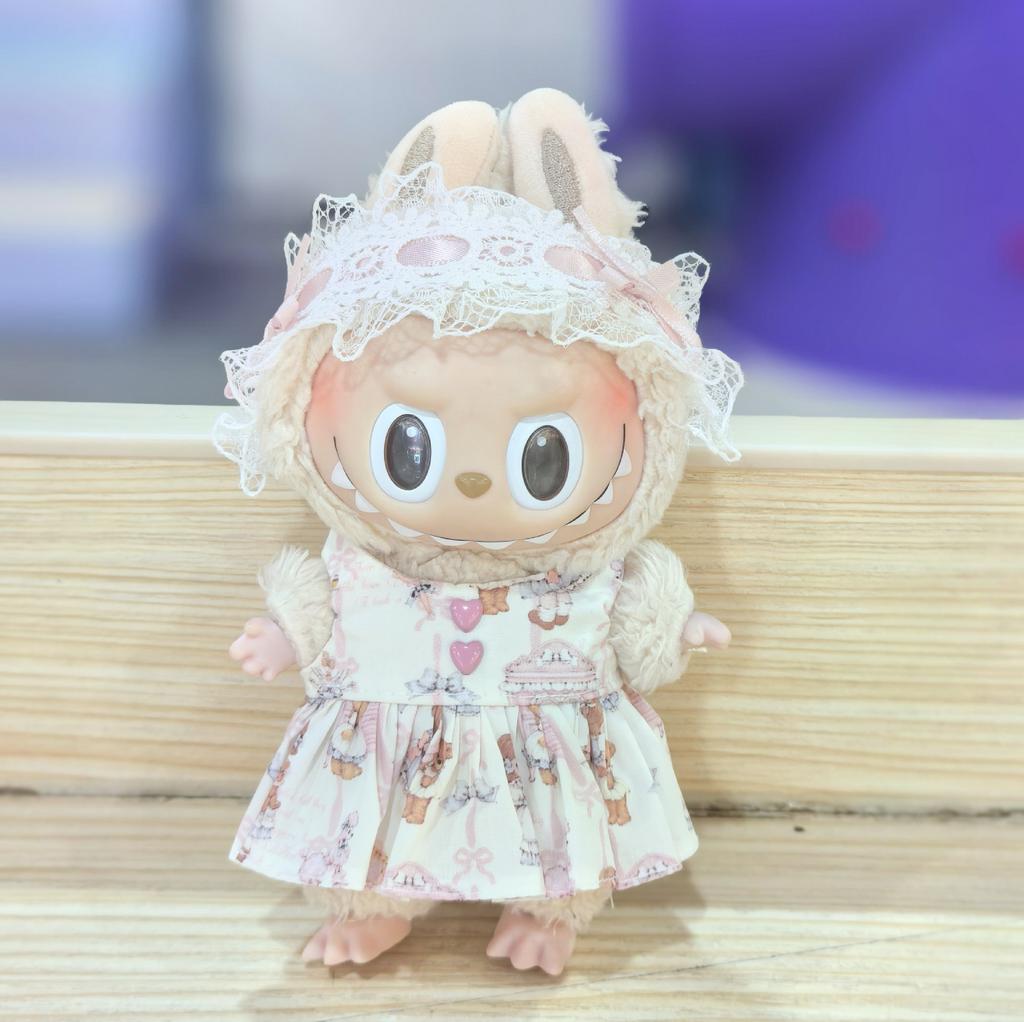 17CM Pendant Doll Baby Clothes First, Second and Third Generation Blind Box Dress Set Accessories