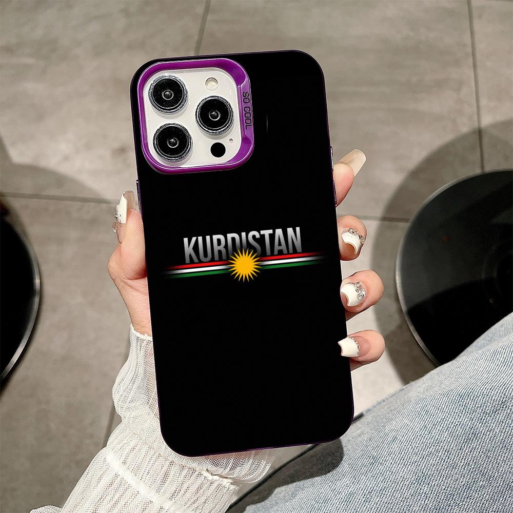 

Kurdistan Flag Purple Translucent Mobile Phone Case for iPhone 17 16 15 14 13 12 11 X XR XS Air Pro Max Plus Colorful Cover iPhone 11