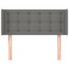 VidaXL Tête de lit avec oreilles Gris foncé 83x16x78-88 cm Tissu3119177