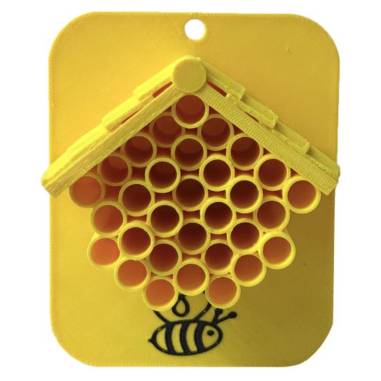 

3D Printed Bee House Outdoor Honeycomb Hotel for Garden Yard Balcony Small Bee Hive for Bees Butterflies Ladybugs Pollinators