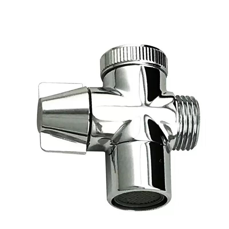 HONGDEC Countertop Water Brass Filter Diverter Valve with Barb Connector, Faucet Diverter Adapter for Shower and Faucet /Toilet (Silver,ABS Plastic) серебряный