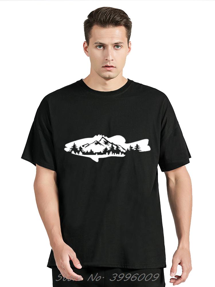 Summer Men T Shirt Street Style Retro Hiphop Fish Cartoon T-shirt Fashion Top Fisherman Vintage Oversize TShirt Streetwear