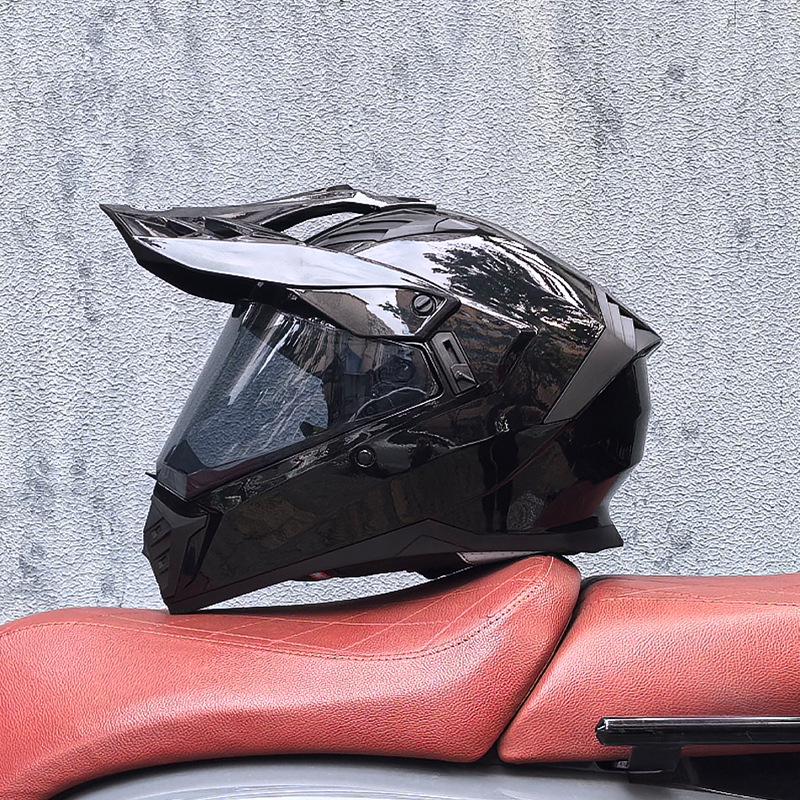 Unisex Motorcycle Rally Helmet with Single Visor for Road and Off-Road Long Distance Travel
