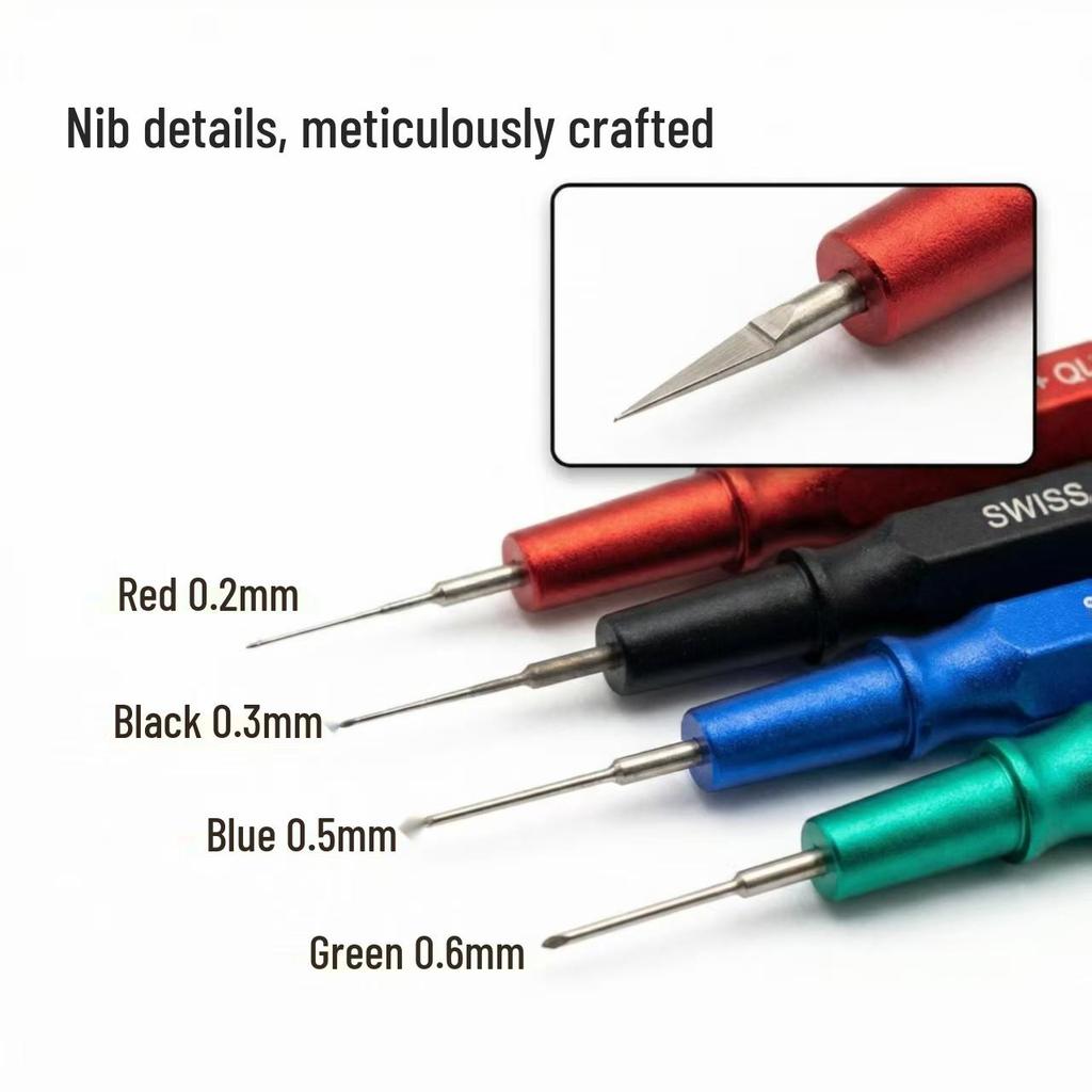Watch Repair Oiling Pen with Metal Handle and Stainless Steel Tip
