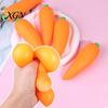 Anxiety Relief Toy 1/2/3Pcs Simulated Carrot Squeeze Soft Stretchy Stress Relaxation Ball Vegetable Sensory Students Office Workers Anti-anxiety